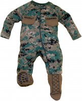Baby Boys Crawler USMC Woodland Camo Recruit with Boots
