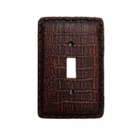 Crocodile Texture Leather Resin Single Switch Cover