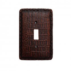 Crocodile Texture Leather Resin Single Switch Cover