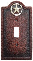 Lone Star Western Leather Grain Look Single Switch Cover