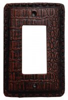 Crocodile Texture Leather Resin Single Rocker Switch Cover