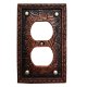 Tooled Leather Design with Rivets Resin Outlet Cover