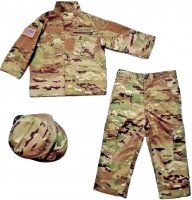 Kids U.S. Air Force Multicam Camo Pattern Uniform with Cap