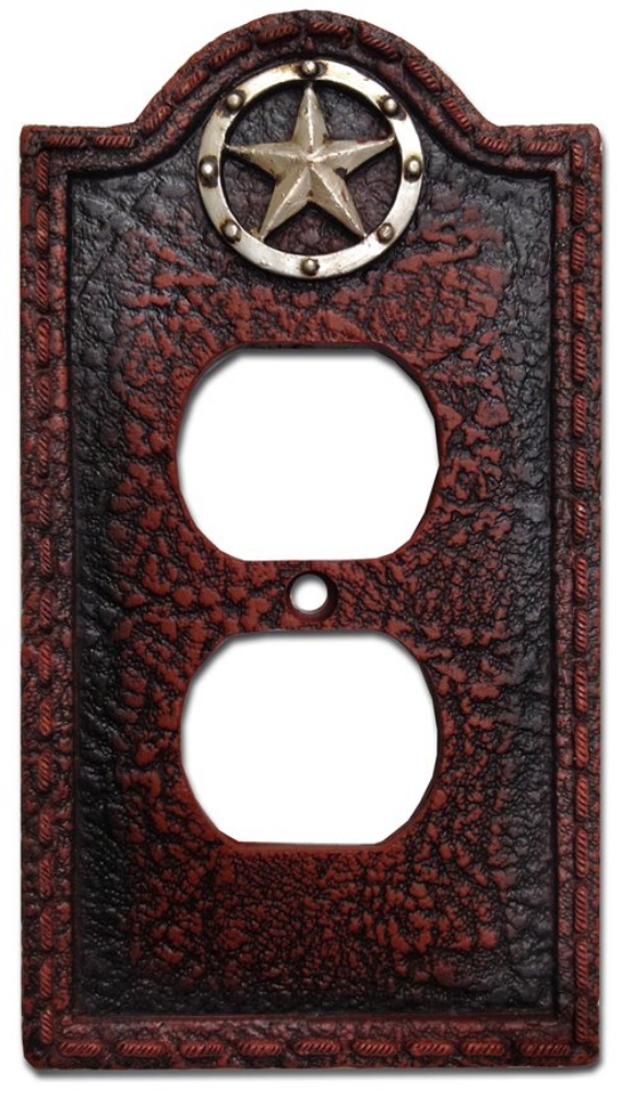 Lone Star Western Leather Grain Look Outlet Cover - Click Image to Close