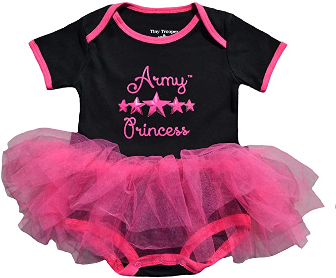 Baby Girls U.S. Army Princess Tutu Bodysuit - Click Image to Close