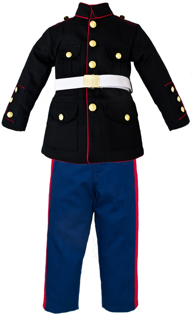 Kids 3 Pc U.S. Marine Corps Dress Blues Uniform - Click Image to Close