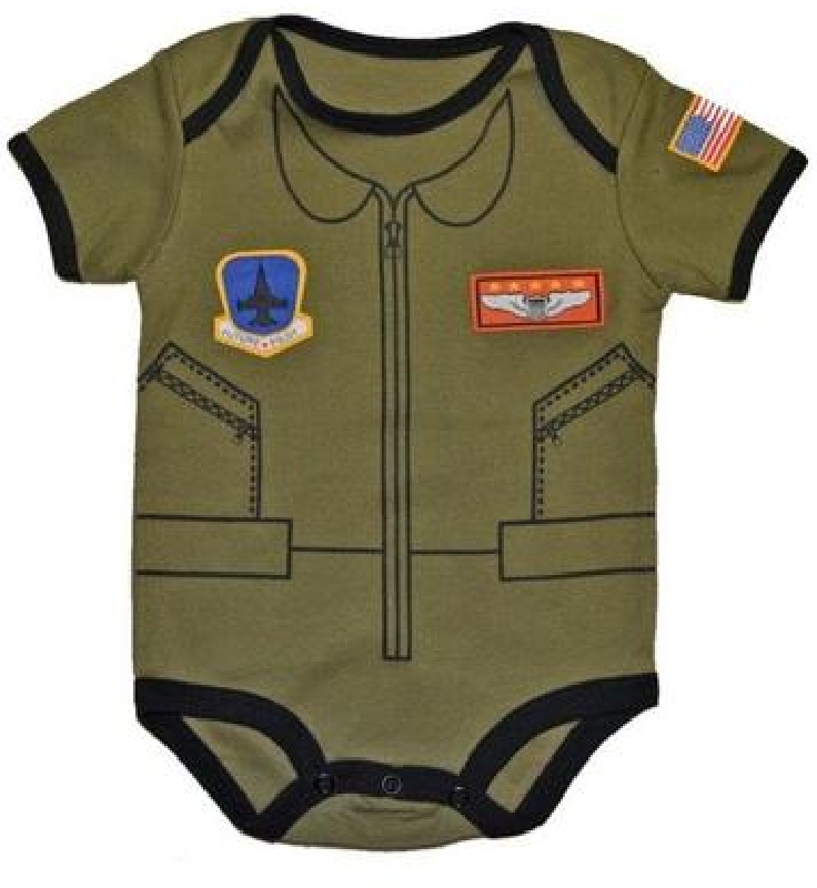 Baby Bodysuit Olive Green "Future Pilot" - Click Image to Close