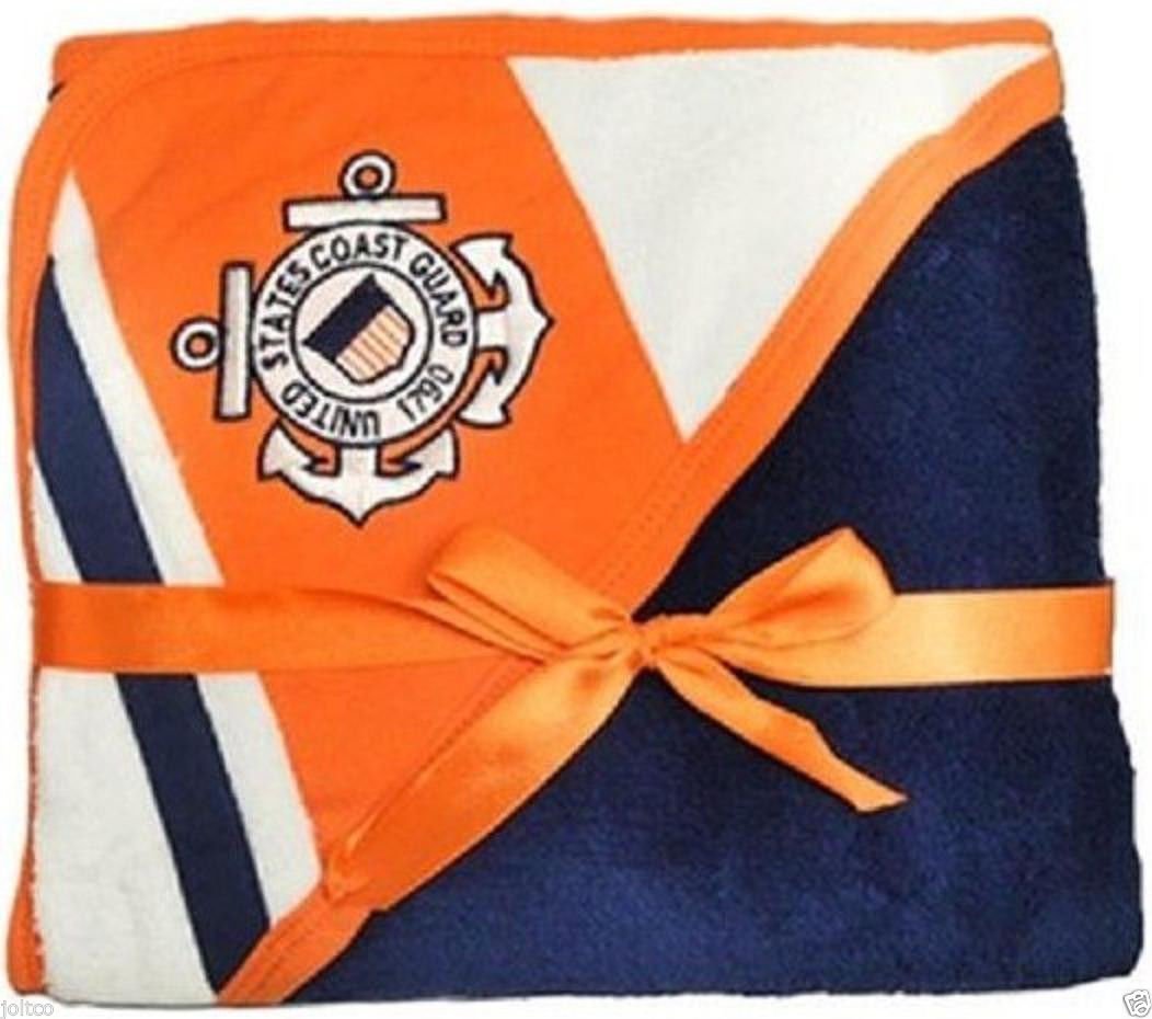 Baby Blanket with USCG Racing Stripe Logo 32" x 27" - Click Image to Close