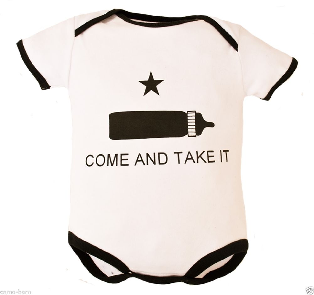Baby Bodysuit White "Come and Take It" - Click Image to Close